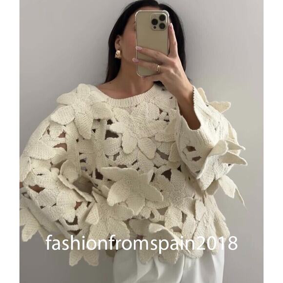 RARE!!! ZARA Cut Out Sweater NWT - Picture 9 of 16